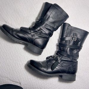Black Leather Steve Madden Boots